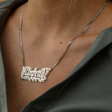 Our Shadow Back Nameplate with Cuban chain