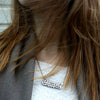 Script Double Nameplate with Rolo Link Chain