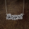 Shadow Back Nameplate with Cuban chain