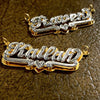 Shadow Back Nameplate with Cuban chain