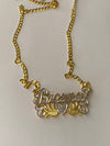 Our Precious Nameplate with Cuban chain