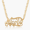 Nicole Nameplate with Cuban chain