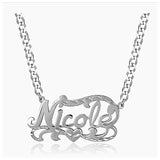 Nicole Nameplate with Cuban chain