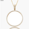 XL Round cz Picture Pendant