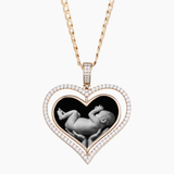 Spinning Heart Picture Pendant