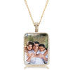 XL Rectangle cz Picture Pendant