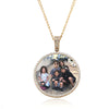XL Round cz Picture Pendant