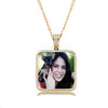 XL Square cz Picture Pendant