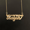 Script Design Single Nameplate with rolo link chain