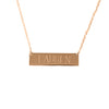 Medium engraved bar necklace.