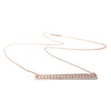 Solid Cz Stone Bar Necklace