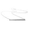 Solid Cz Stone Bar Necklace