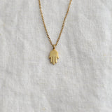 Mini solid hamsa hand pendant