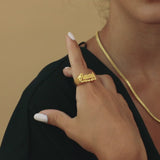 The Amari Design Name Ring