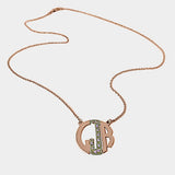 Small block monogram pendant with Cz