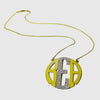 Large block monogram pendant with Cz