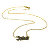 Black diamond name necklace