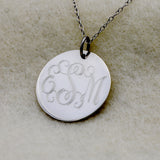 Monogram Engraved Pendant