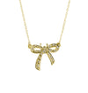 Cz stone bow tie pendant