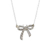 Cz stone bow tie pendant