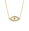 Cz stone evil eye pendant