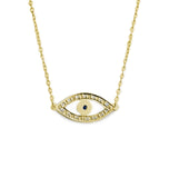 Cz stone evil eye pendant
