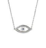 Cz stone evil eye pendant