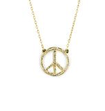 Cz stone peace pendant