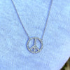 Cz stone peace pendant
