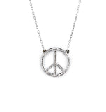 Cz stone peace pendant