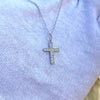 Cz stone cross pendant