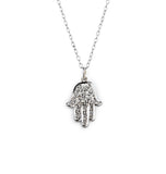 Cz stone hamsa pendant