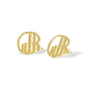 Mini Block Monogram Earringss