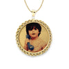 Round Rope Chain Picture Pendant
