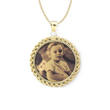 Round Rope Chain Picture Pendant