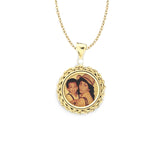 Round Rope Chain Picture Pendant