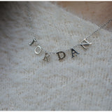 Spaced out name necklace