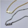 Block Nameplate with Cuban chain