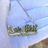 Breanna Nameplate with Figaro chain