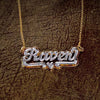Shadow Back Nameplate with Cuban chain