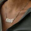 Shadow Back Nameplate with Cuban chain