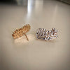 Cute Double Plate Name Earrings