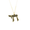 Black diamond encrusted Hai pendant