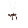 Black diamond encrusted Hai pendant