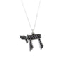 Black diamond encrusted Hai pendant