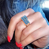 The Straight Tail Name Ring