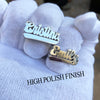 Large Script Name Ring