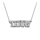Chinese Double Nameplate with Rolo Link Chain