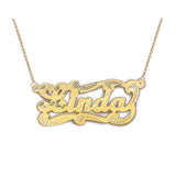 Script Design Single Nameplate with rolo link chain