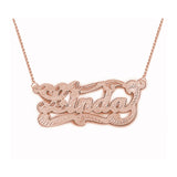 Script Design Single Nameplate with rolo link chain